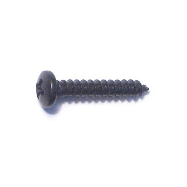 Midwest Fastener Sheet Metal Screw, #4 x 5/8 in, Black Steel Pan Head Phillips Drive, 40 PK 79504 - main